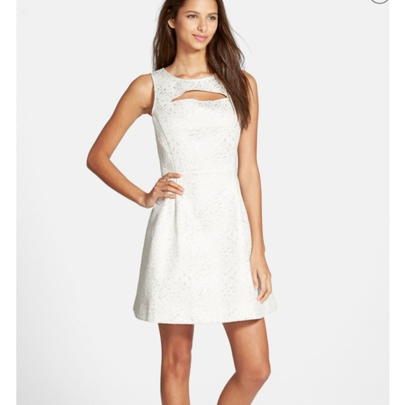 Frenchi Dresses & Skirts - FrenchiCutout Skater Dress

White